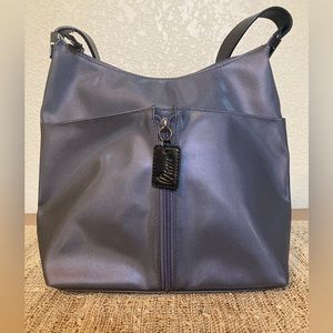 Vintage 90s Y2K Missco by Hisakazu Takada Purse in Purple Silver Shoulder Strap